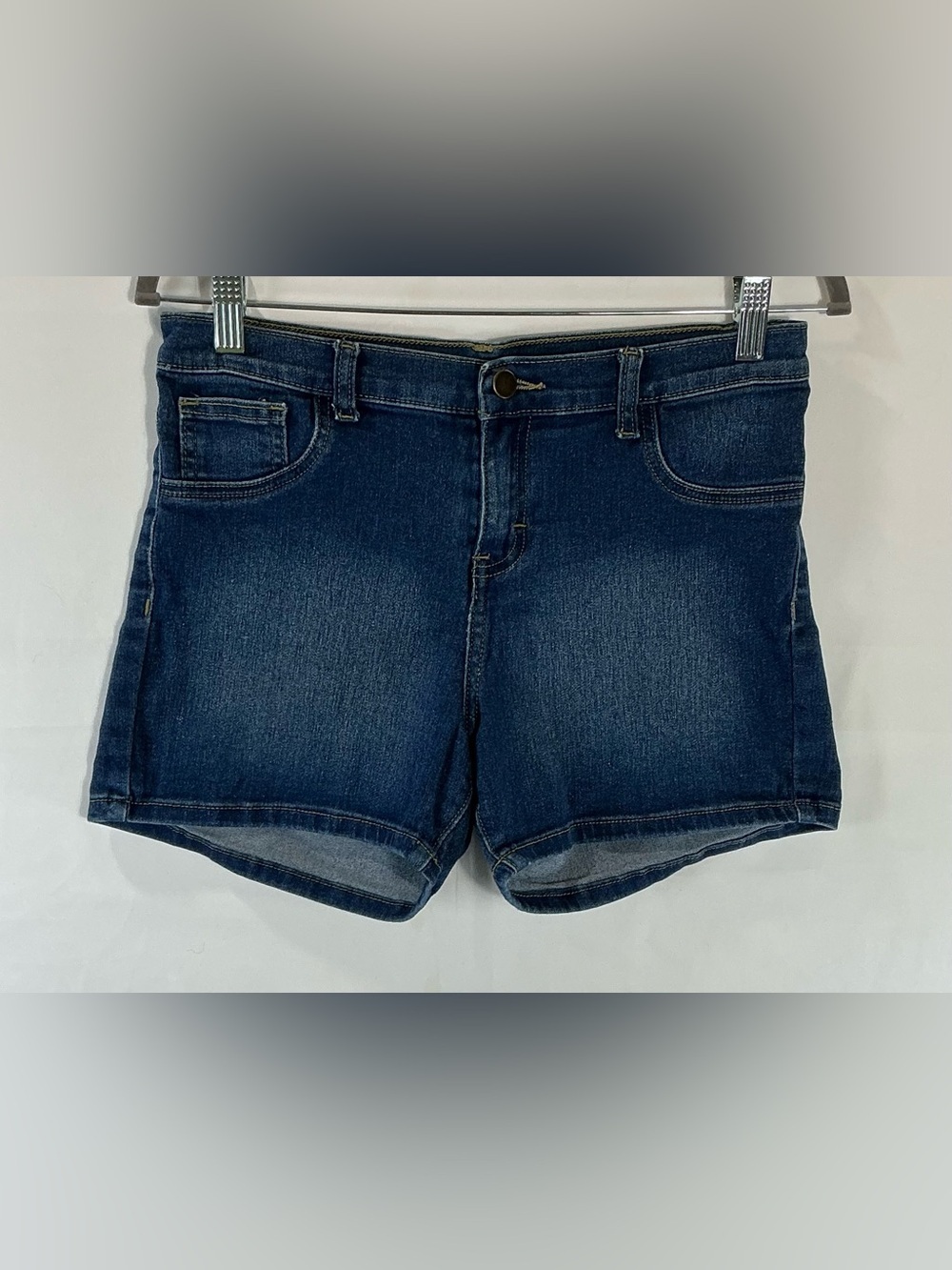 Jordache Denim Shorts Size 11 Dark Wash Mid Rise Stretch Jean Shorts